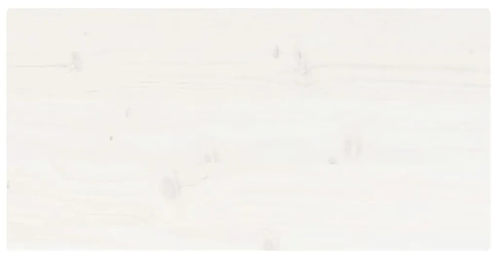 Tampo de mesa retangular 80x40x2,5 cm pinho maciço branco