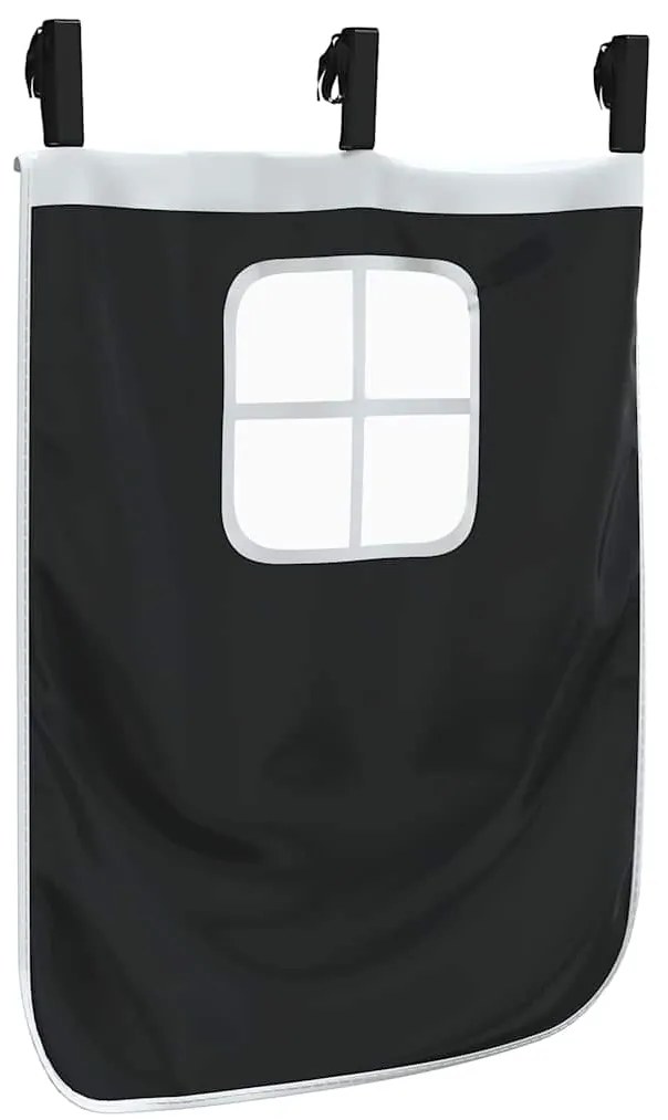 Cortinas para cama elevada poliéster branco e preto