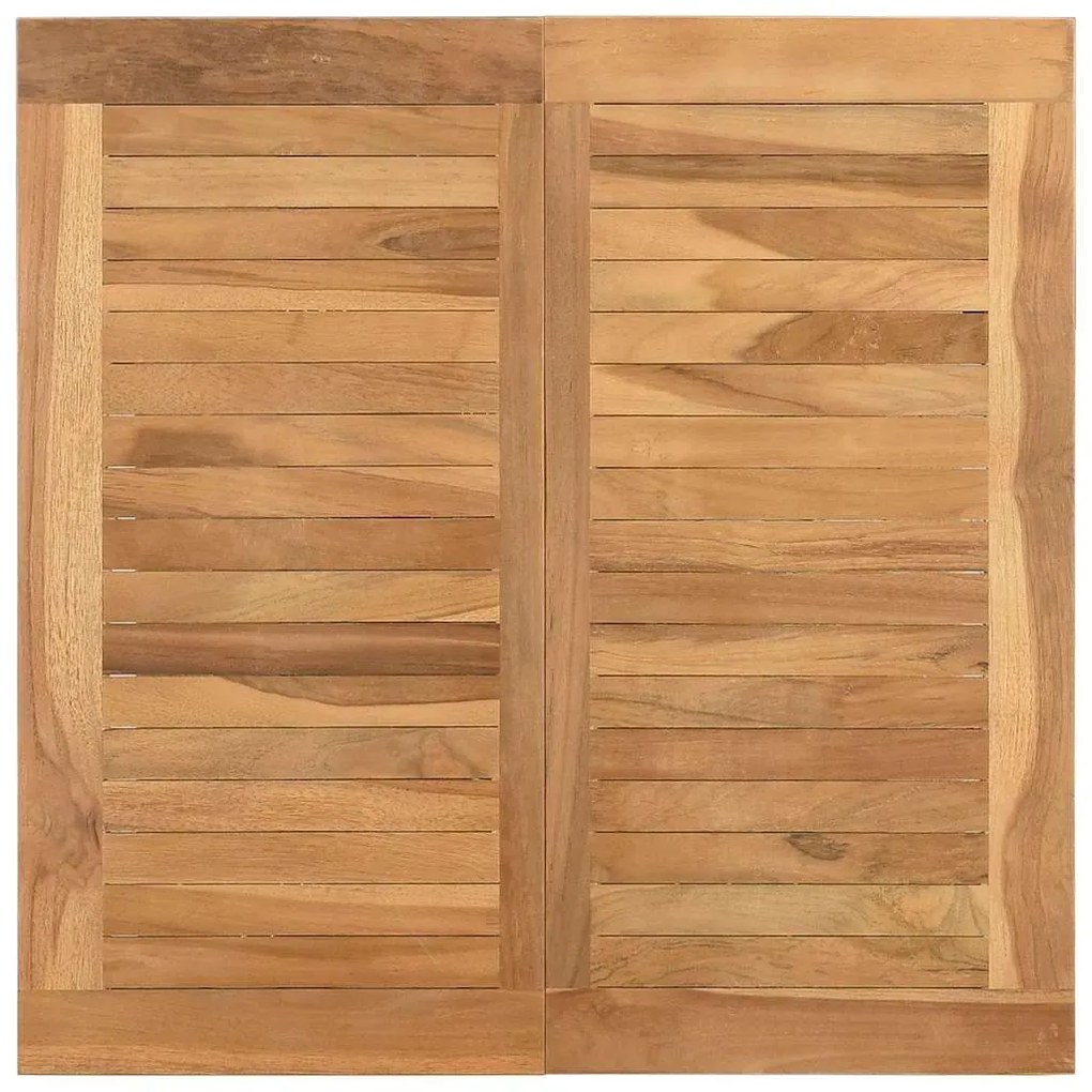 Mesa de centro Castanho 60 x 60 x 45 cm Madeira de teca sólida