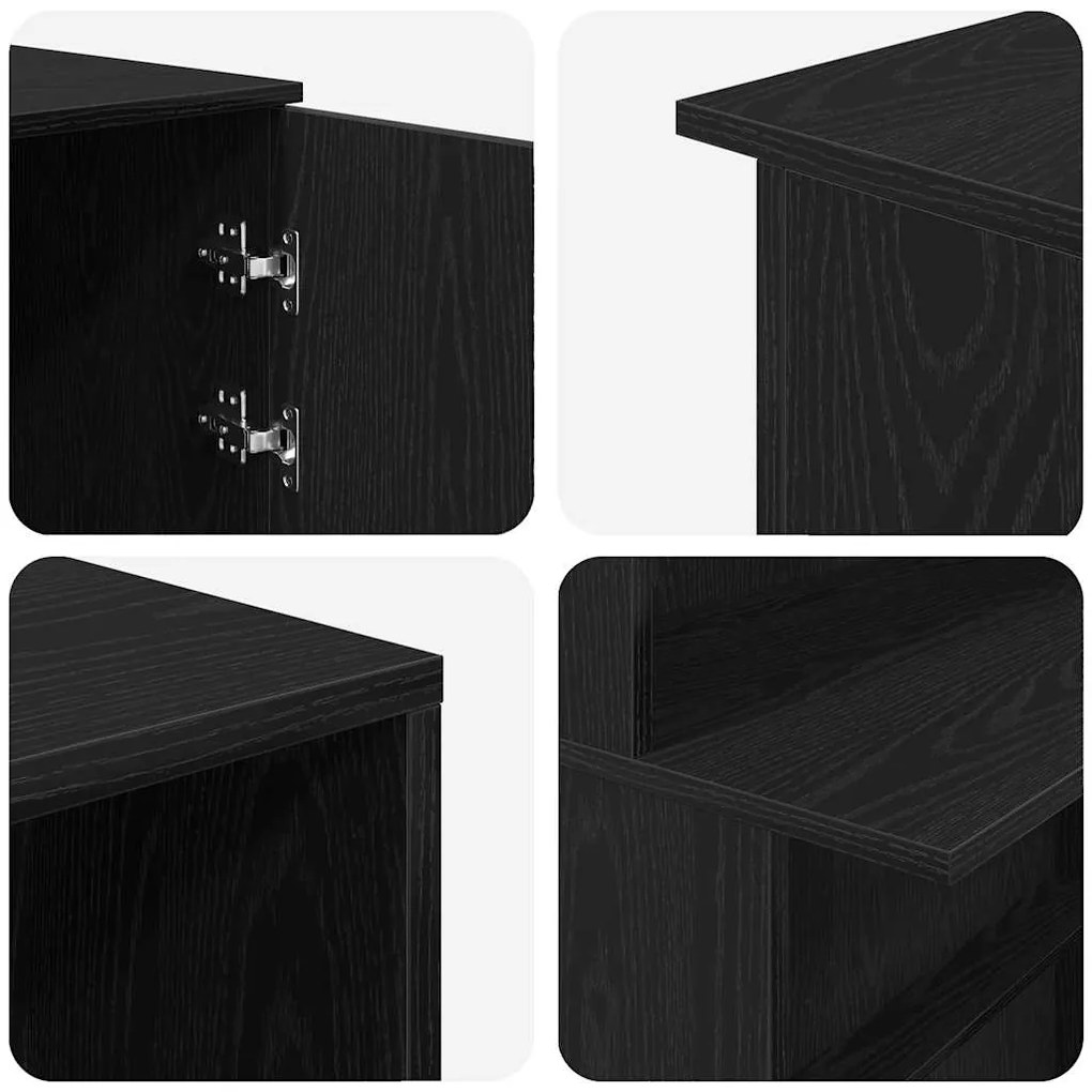 Balcão de recepção 200x50x103,5 cm madeira carvalho preto