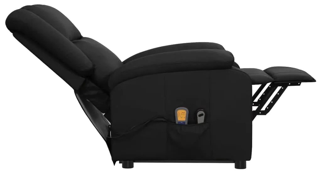 Poltrona massagens elevatória couro artificial preto