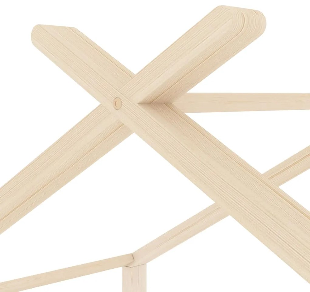 Estrutura de cama infantil 70x140 cm madeira de pinho maciça