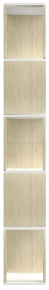 Estante/divisória 80x24x159cm branco e cor carvalho