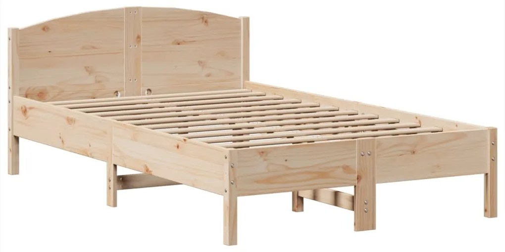 Cama com estante sem colchão 135x190 cm pinho maciço