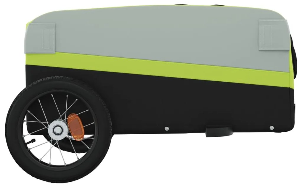 Reboque para bicicleta 30 kg ferro preto e verde
