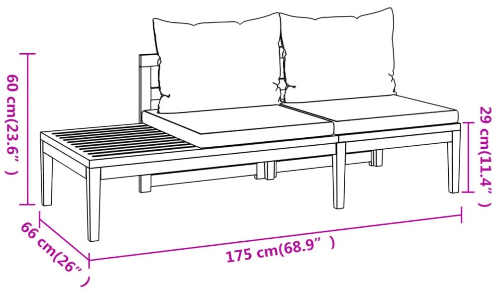 4 pcs conj. lounge de jardim c/ almofadões cinza-escuro acácia
