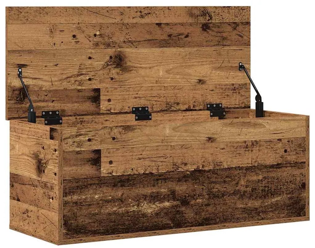 Caixa de Armazenamento vidaXL em Madeira Velha 90x35x35 cm em Madeira