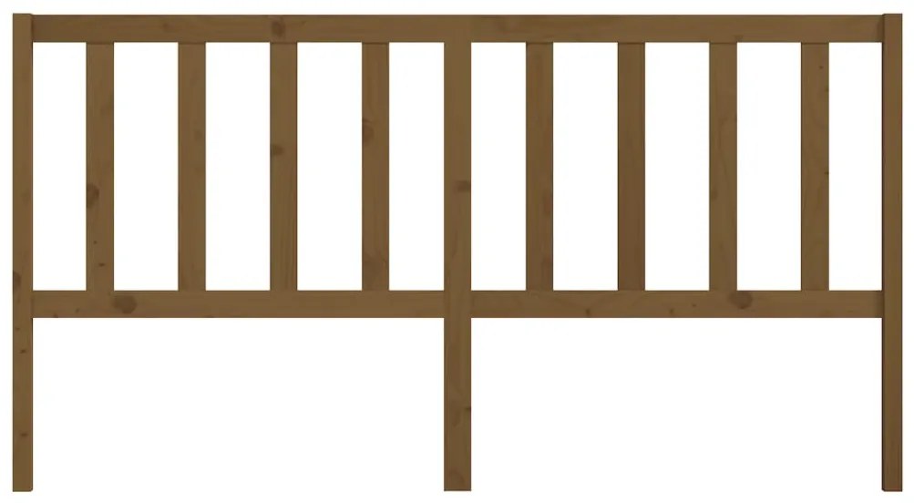 Cabeceira de cama 186x4x100 cm pinho maciço castanho mel