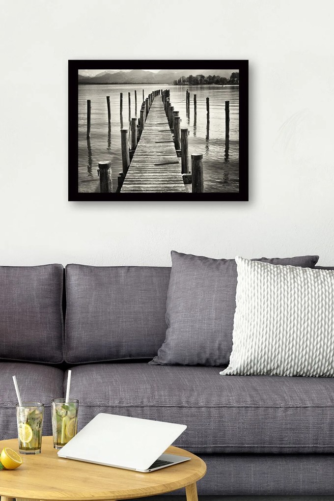 Pintura Decorativa em MDF com Moldura SC0752 – Multicolor – 41 x 56 cm