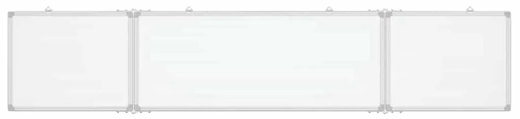 Quadro branco magnético dobrável 200x40x1,7 cm alumínio