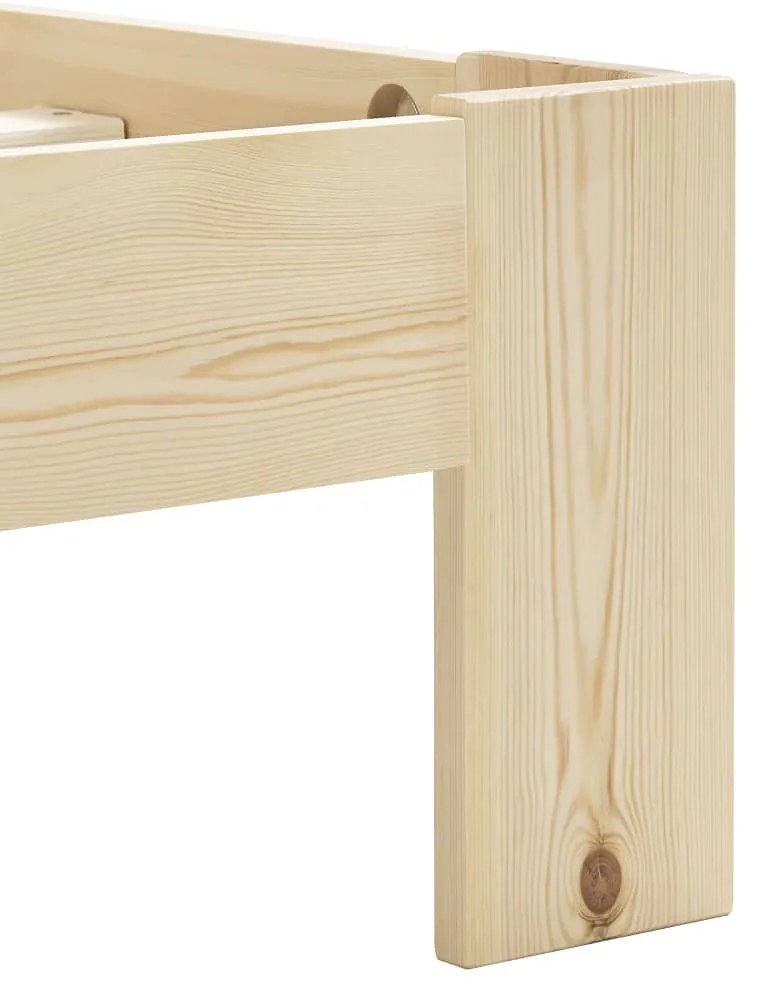Estrutura de cama 100x200 cm pinho maciço
