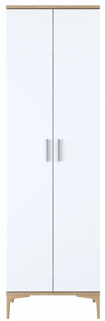 Hall Stand EA111 – Walnut White – 60x198,6x37,5 cm