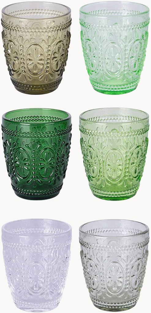 Copos Imperial Green, conjunto de 6
