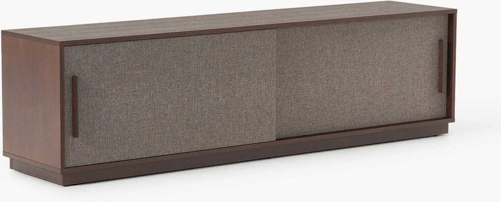 Móvel de TV em madeira com frente estofada Wisp