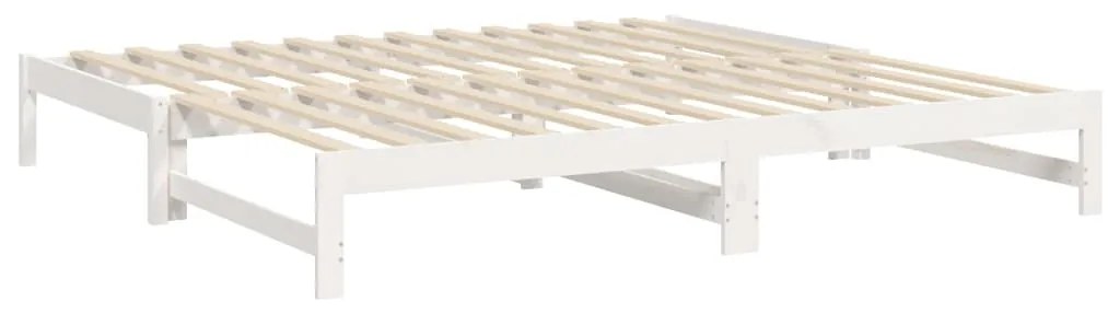Sofá-cama de puxar 2x(90x200) cm pinho maciço branco