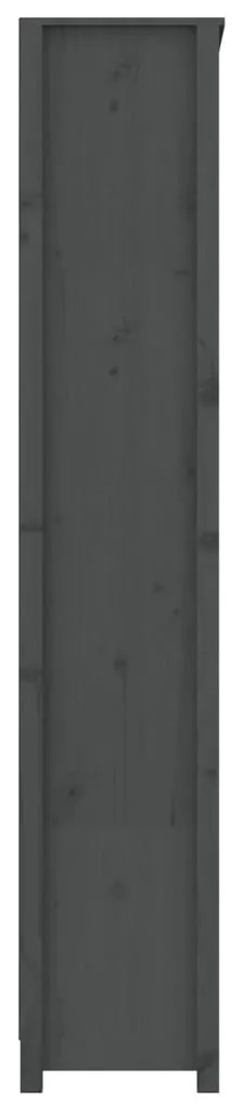 Estante 80x35x183 cm madeira de pinho maciça cinza