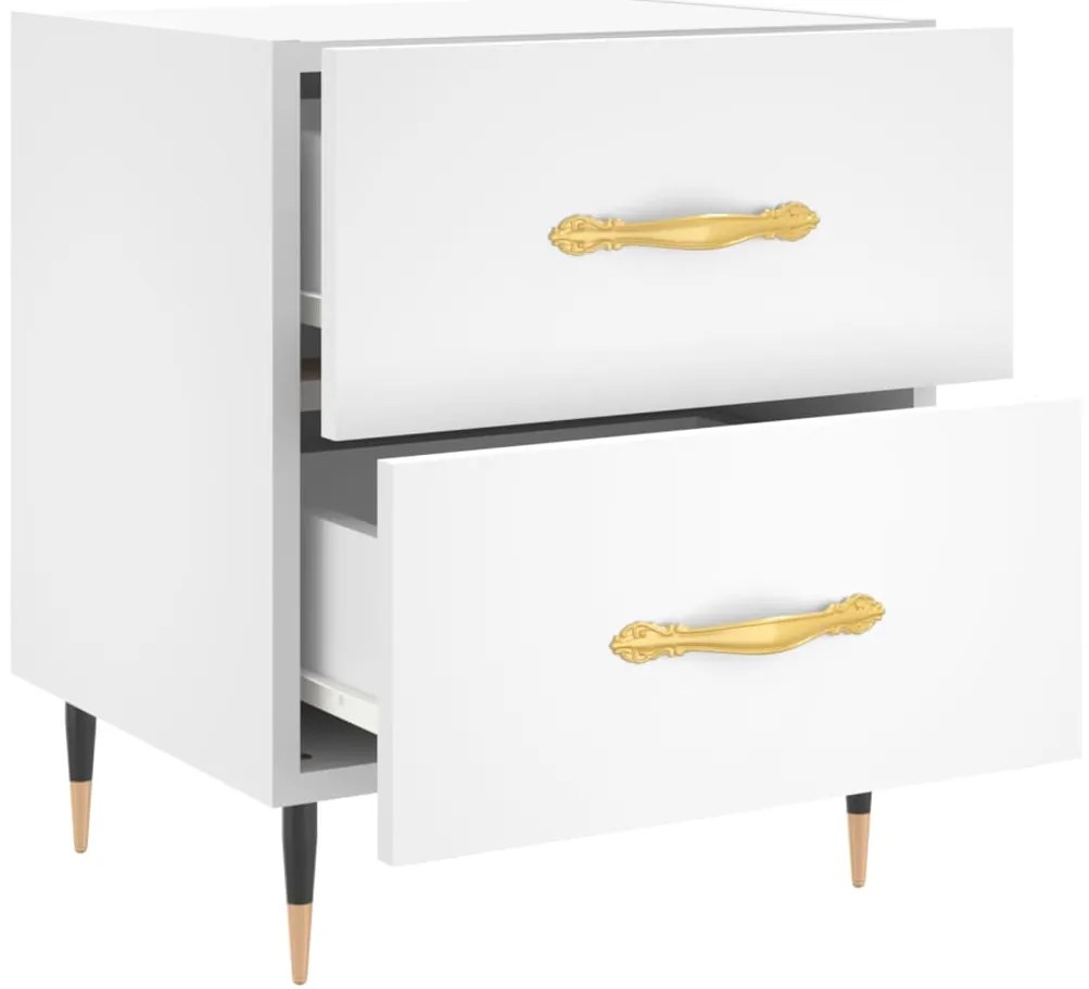 Mesa de cabeceira 40x35x47,5 cm derivados de madeira branco