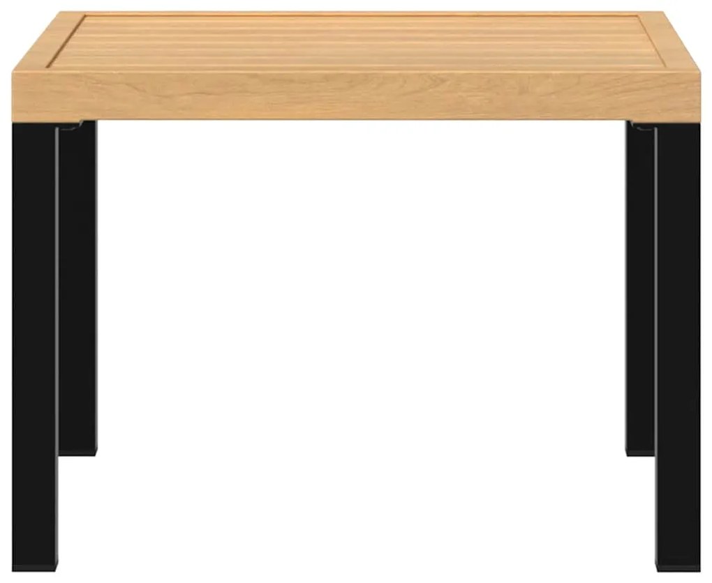 Mesa de centro p/ jardim 55x55x39,5 cm aço revestido a pó preto