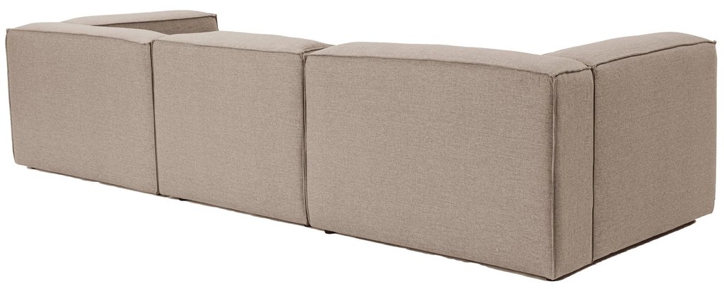 Sofá de 3 Lugares Fora – Castanho – 297x66x105 cm