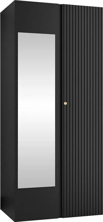 Roupeiro Hartford 397, Preto, 186x74x44cm, 54 kg, Portas para roupeiro: Com dobradiças, Número de prateleiras: 2, Número de prateleiras: 2