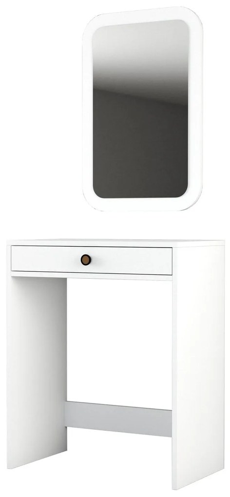 Mesa de Maquilhagem Lizbon Mirror – Branco – 70x40x84,7 cm