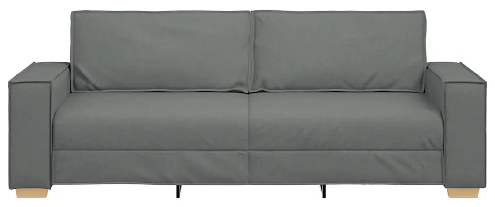 Sofá de 3 lugares cinza escuro 180 cm tecido