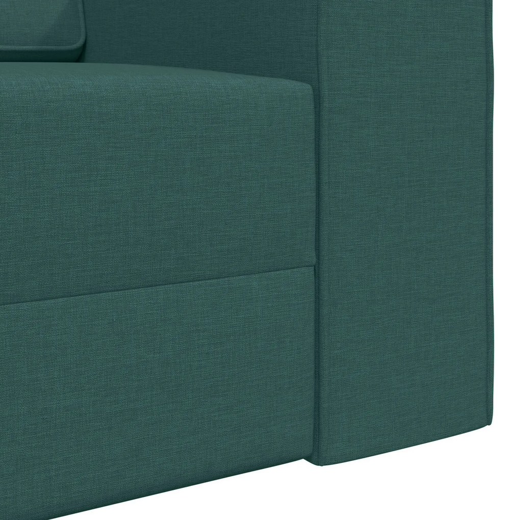 Sofá Cama de Chão 2 em 1 Verde Escuro 245x150x60.5 cm