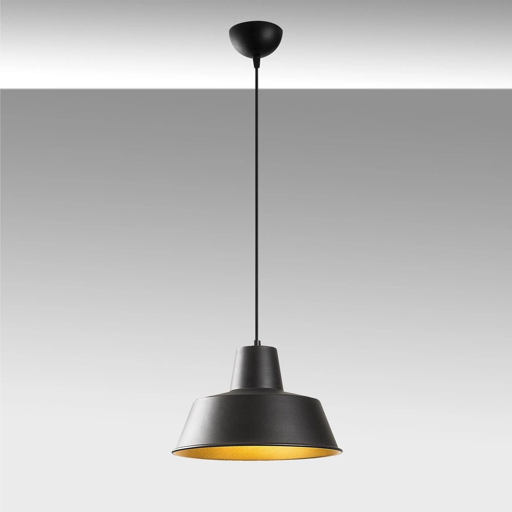 Candeeiro Chandelier Saglam – Preto e Dourado – 30 cm de Diâmetro, 116