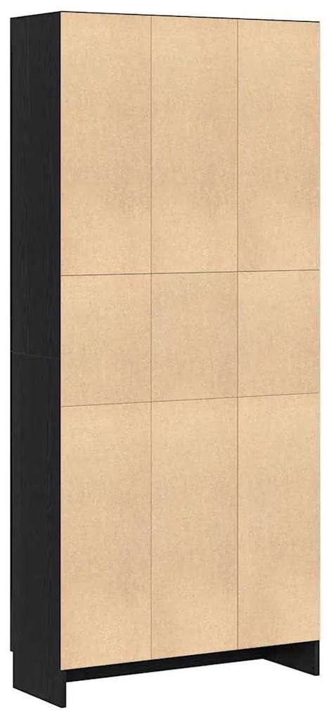 Armários de livros vidaXL 2 unidades Carvalho Preto 82,5x30,5x185 cm M