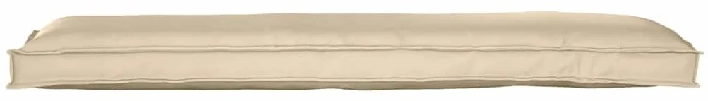 almofadas para pallet para banco 2 pcs Bege 150x40x8 cm tecido Oxford