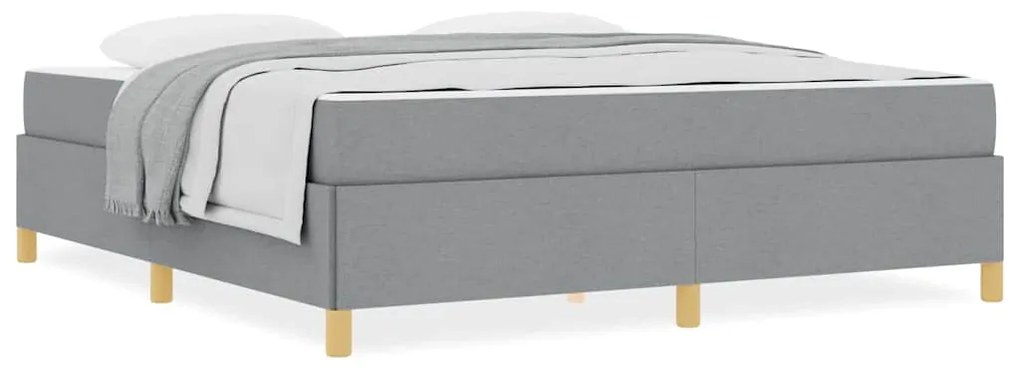 Cama Box Outros Cinza claro e Branco 180 x 200 cm tecido