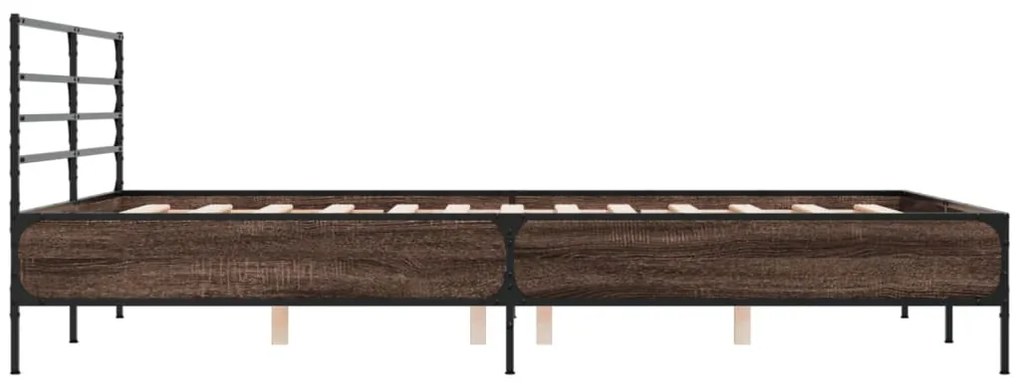 Estrutura de cama 150x200cm derivados madeira/metal