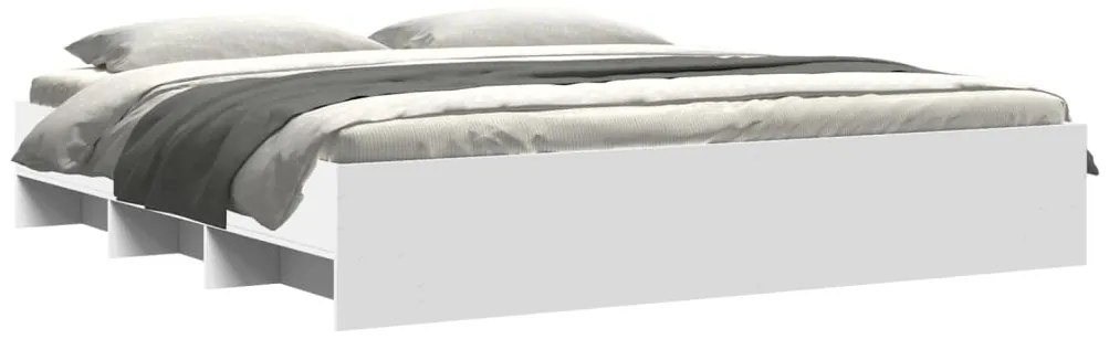 Estrutura de cama 200x200 cm derivados de madeira branco