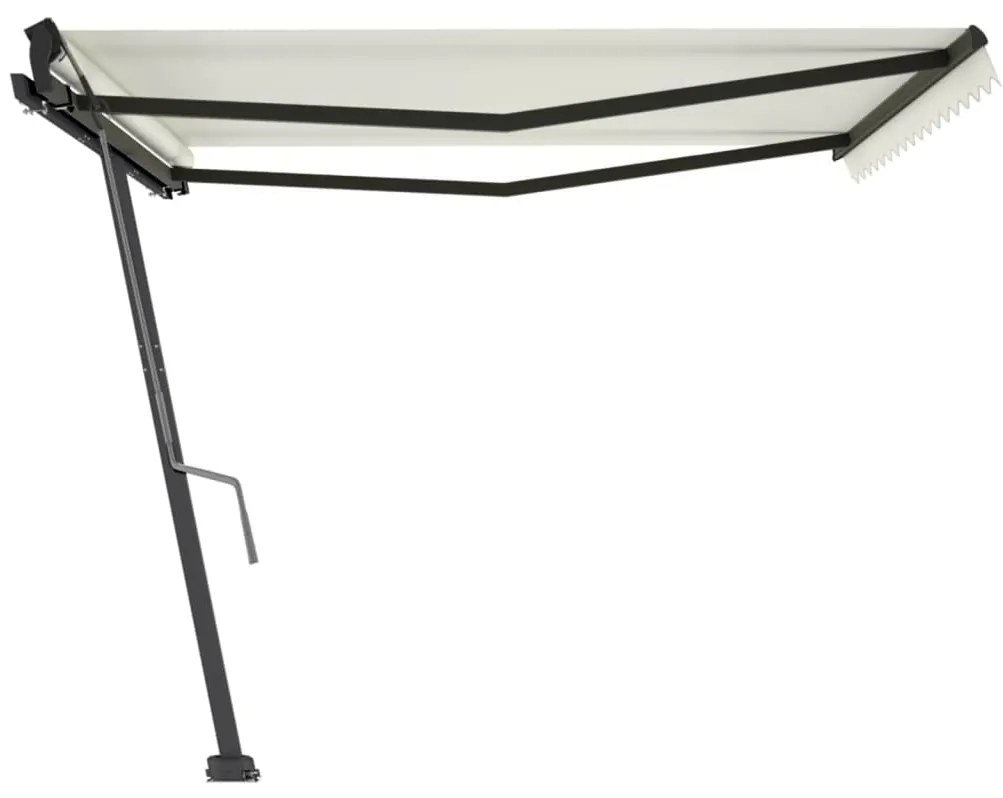 Toldo retrátil manual independente 400x350 cm cor creme
