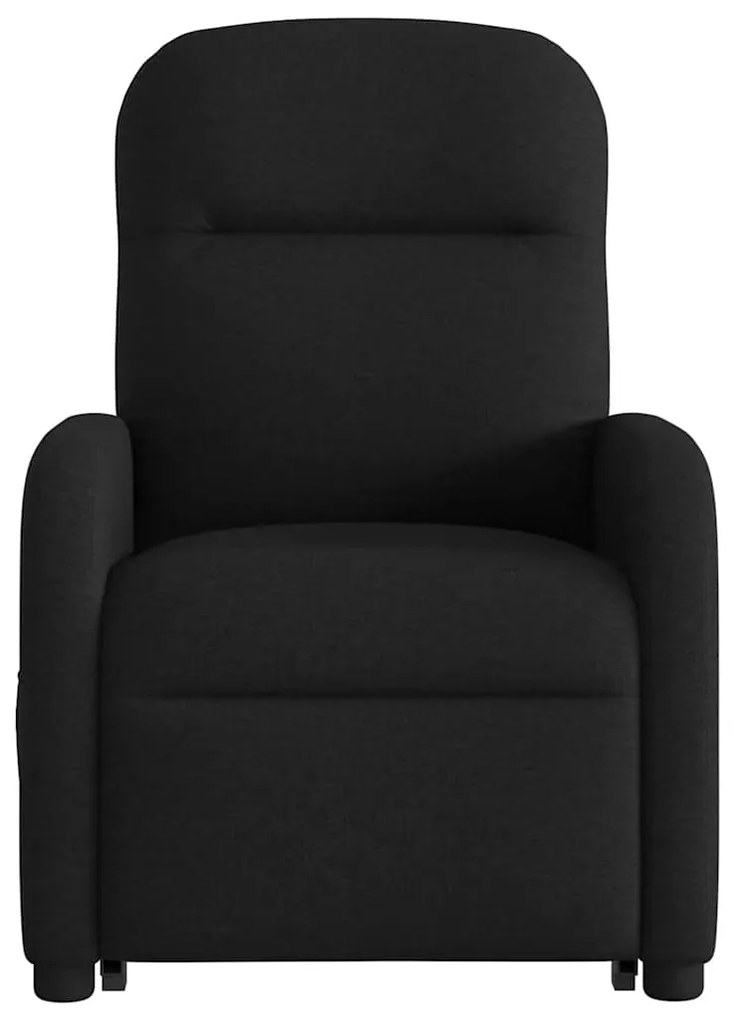 Poltrona elétrica elevatória massagens tecido preto