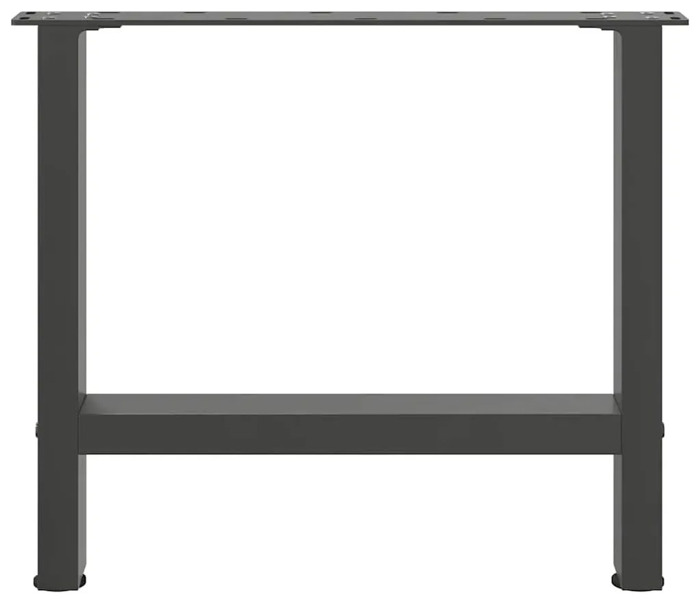 Pés para mesa de centro antracite 2 peças 50x(42-43) cm aço