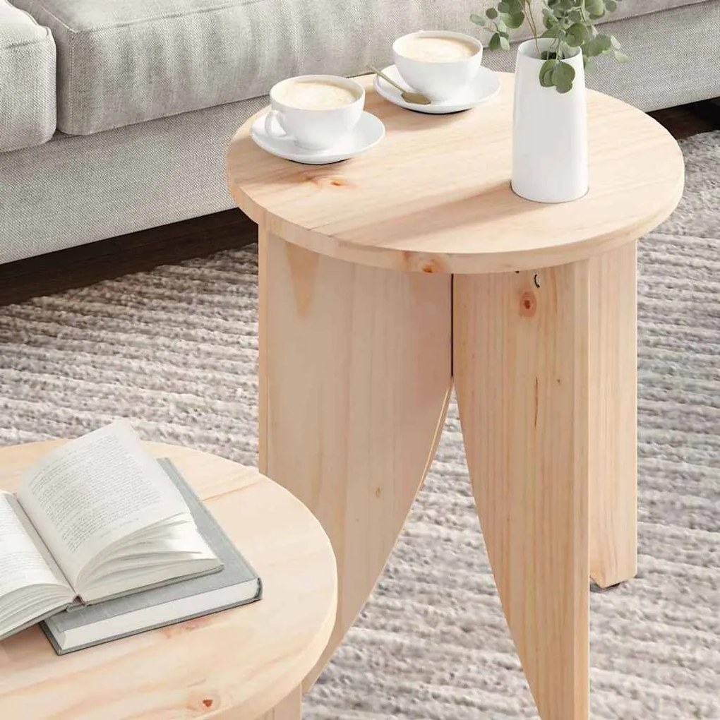 Mesa de centro 2 pcs Natural 41,5 x 41,5 x 44 cm