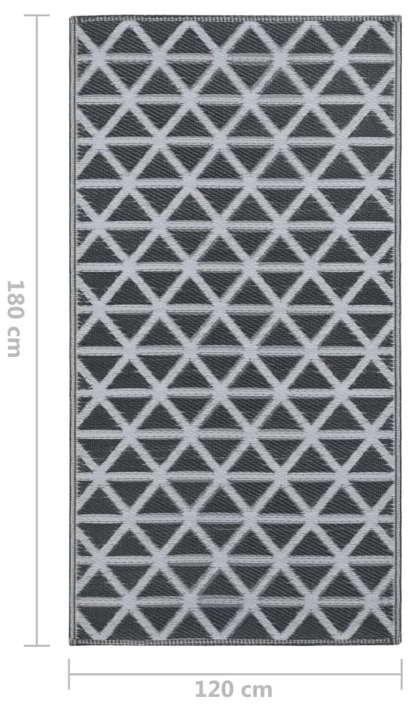Tapete de exterior 120x180 cm ARAKIL PP preto