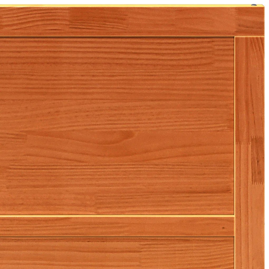 Porta de Celeiro Marrom Encerado 90x208 cm Madeira Sólida de Pinus