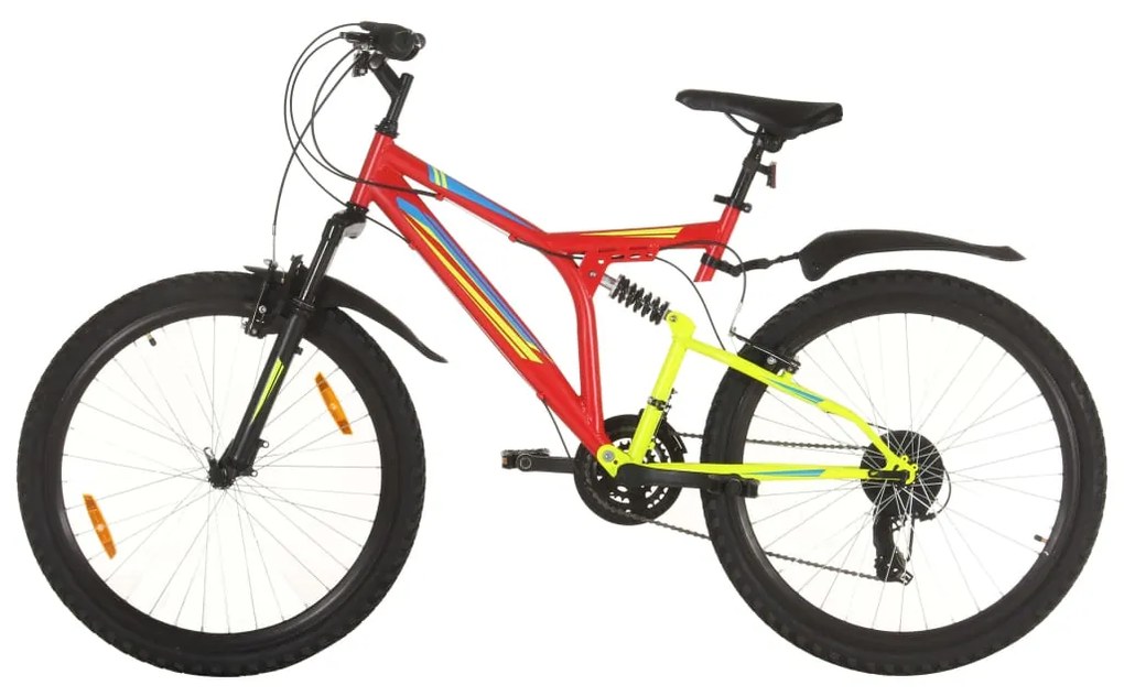 Bicicleta de montanha 21 velocidades roda 26" 49 cm vermelho