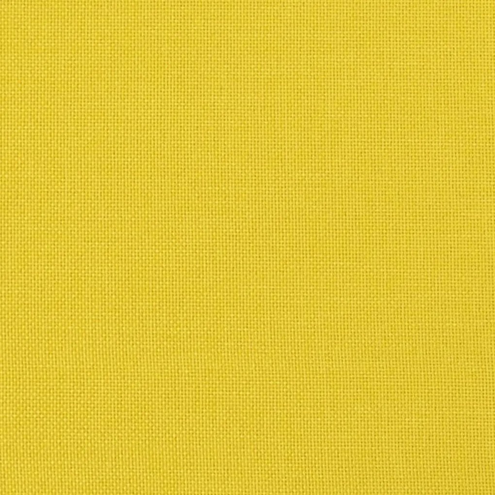 Apoio de pés 70x55x41 cm tecido amarelo-claro