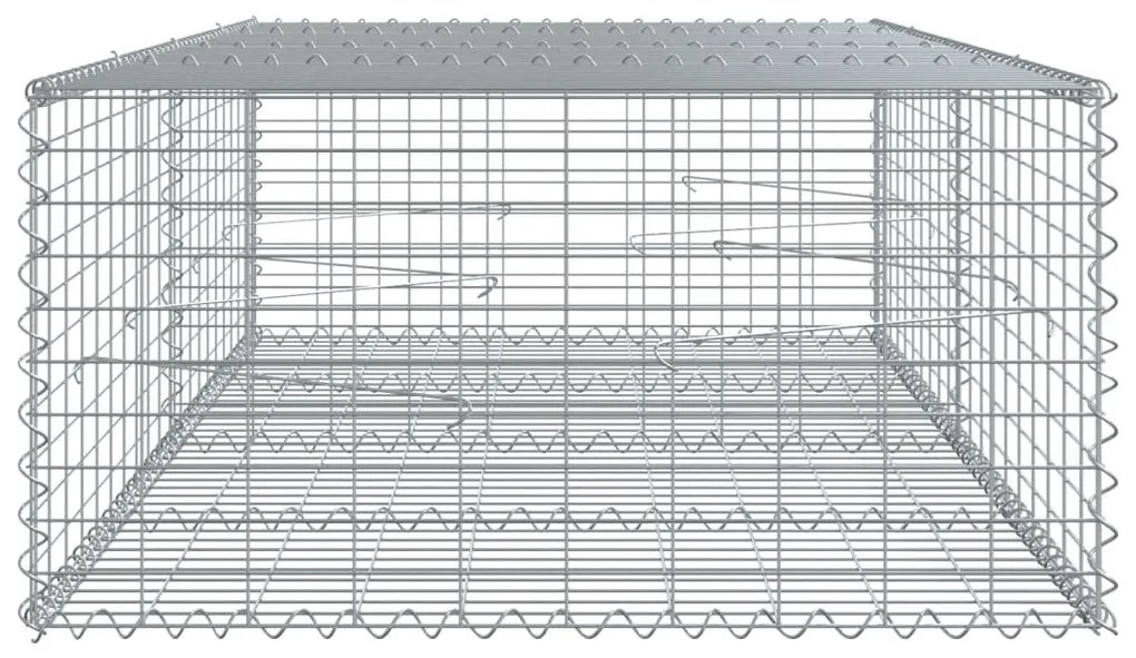 Cesto gabião com cobertura 200x100x50 cm ferro galvanizado
