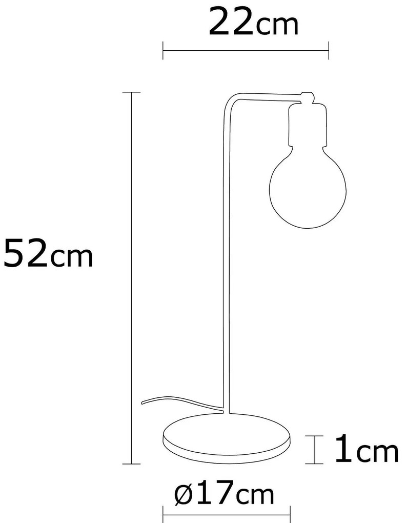 Candeeiro de Mesa Harput – Preto Cobre – 52 cm