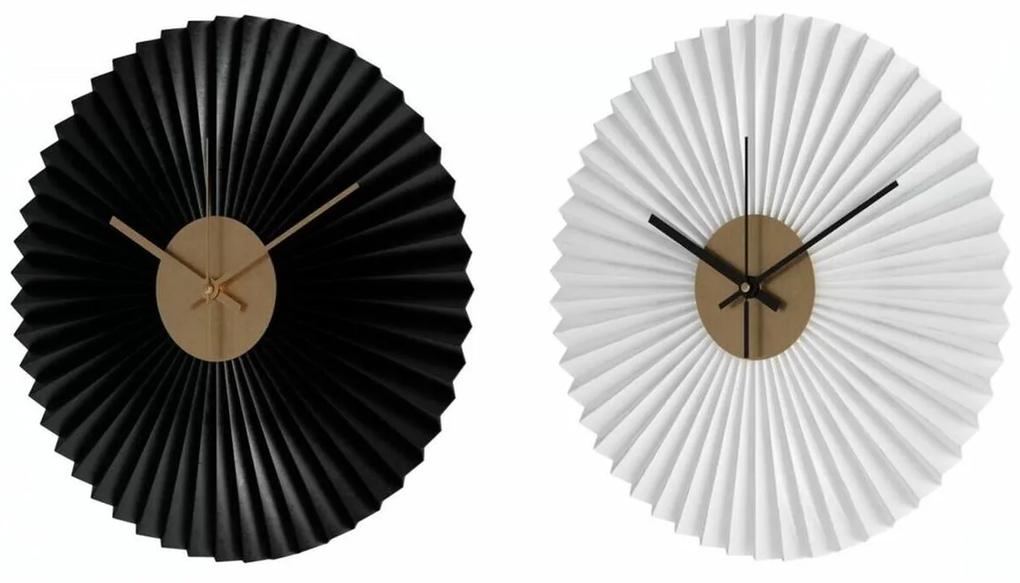 Relógio de Parede DKD Home Decor Preto Branco Ferro (30 x 4 x 30 cm) (2 pcs)