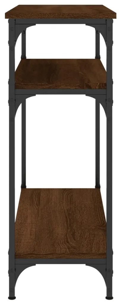 Mesa consola 75x29x75 cm derivados madeira carvalho castanho