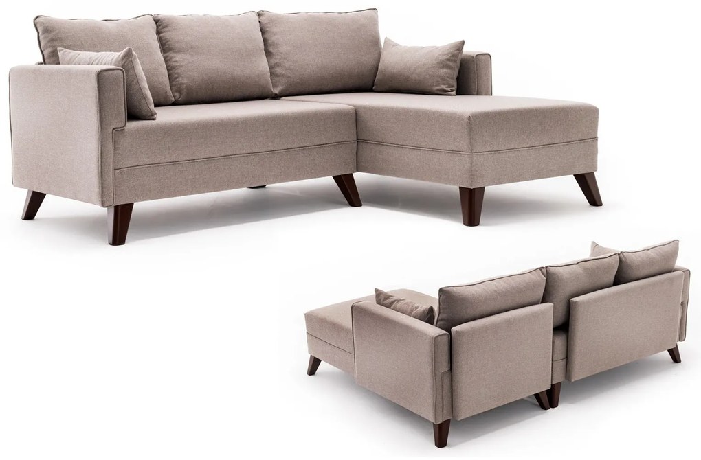 Sofá-Cama de Canto Bella – Creme – 205 x 85 x 140 cm