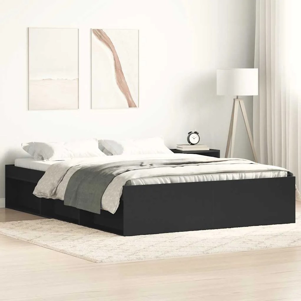vidaXL Estrutura de cama 120x200 cm preto