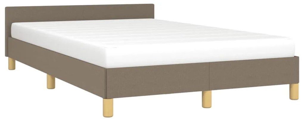 Estrutura cama c/ cabeceira 120x190 cm tecido cinza-acastanhado