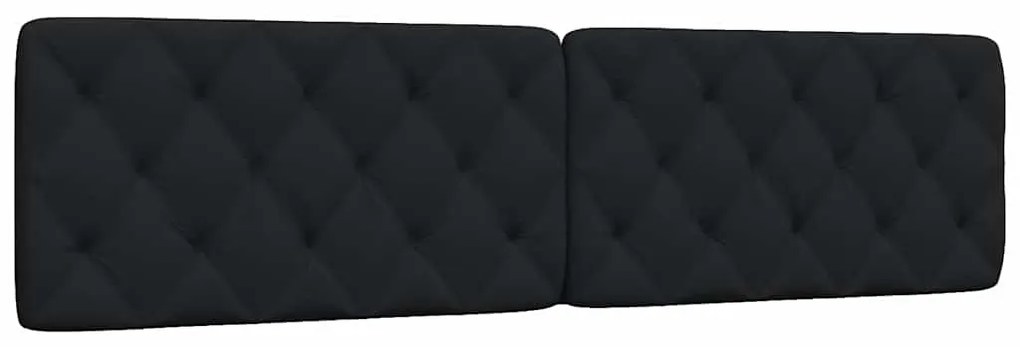 vidaXL Almofadão de cabeceira 200 cm tecido preto