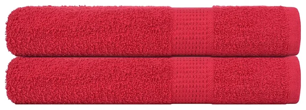 Toalhas de sauna 2 pcs 80x200 cm 360 gsm 100% algodão vermelho